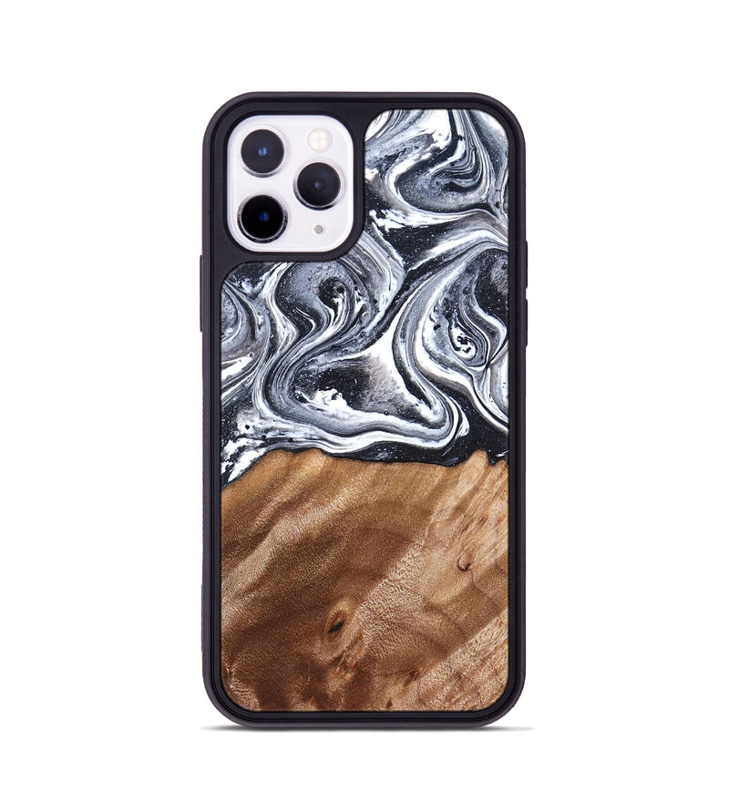 iPhone 11 Pro Wood Phone Case - Britany (Black & White, 827913)
