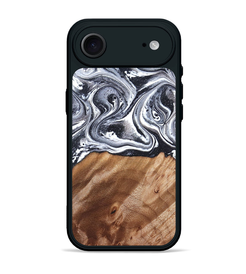 iPhone 17 Air Wood Phone Case - Britany (Black & White, 827913)