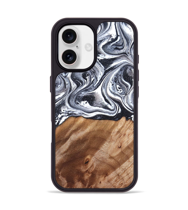 iPhone 17 Wood Phone Case - Britany (Black & White, 827913)