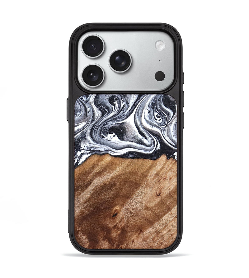 iPhone 18 Pro Wood Phone Case - Britany (Black & White, 827913)