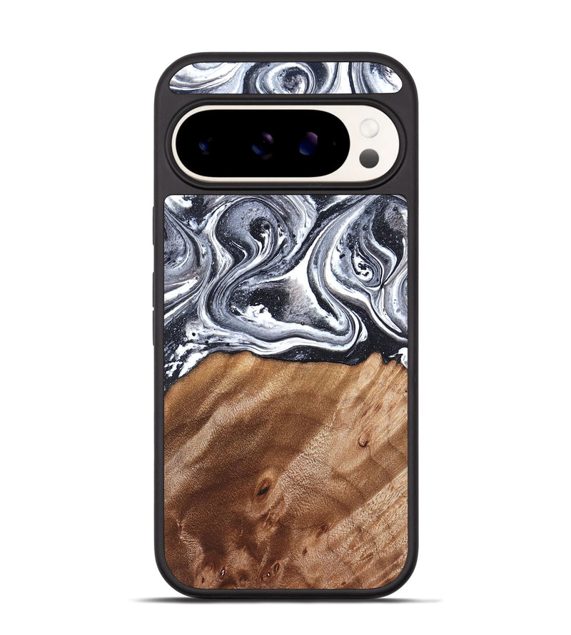 Pixel 9 Pro Wood Phone Case - Britany (Black & White, 827913)