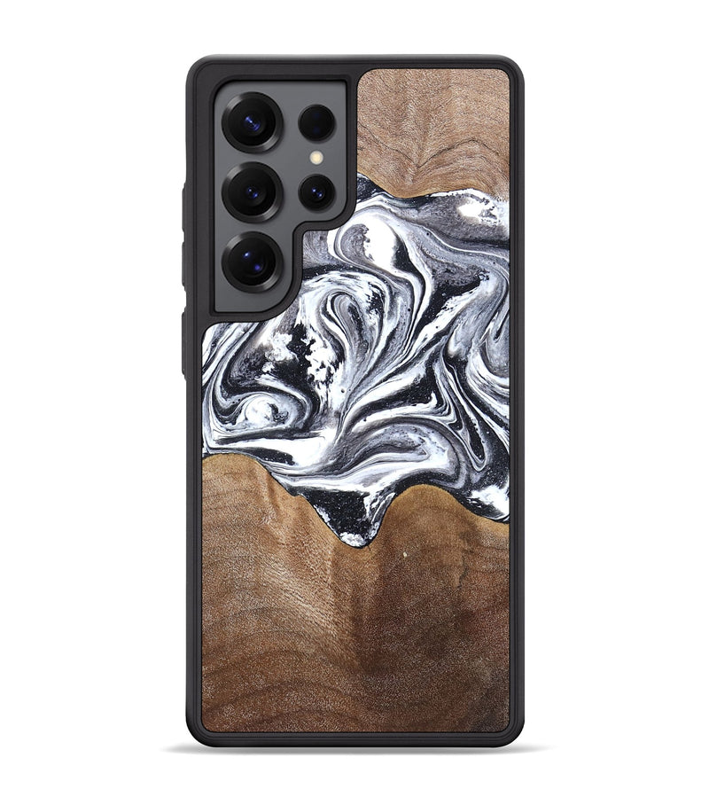 Galaxy S25 Ultra Wood Phone Case - Iris (Black & White, 827914)