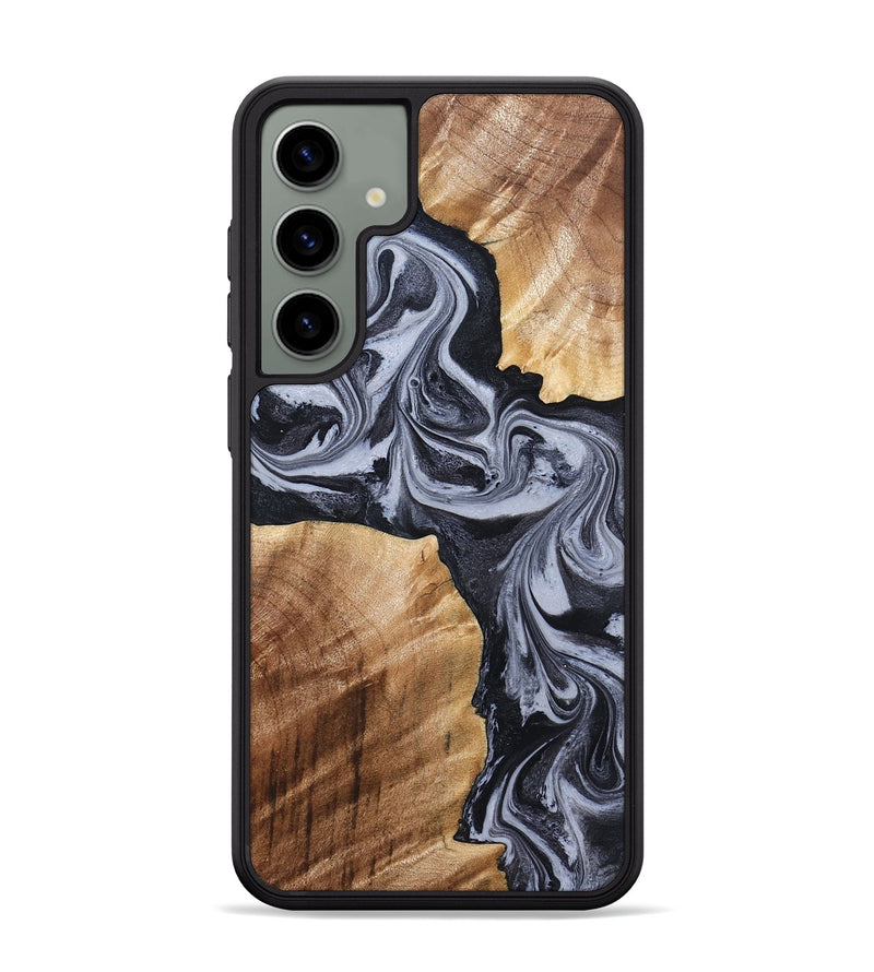 Galaxy S24 Plus Wood Phone Case - Shari (Black & White, 827915)