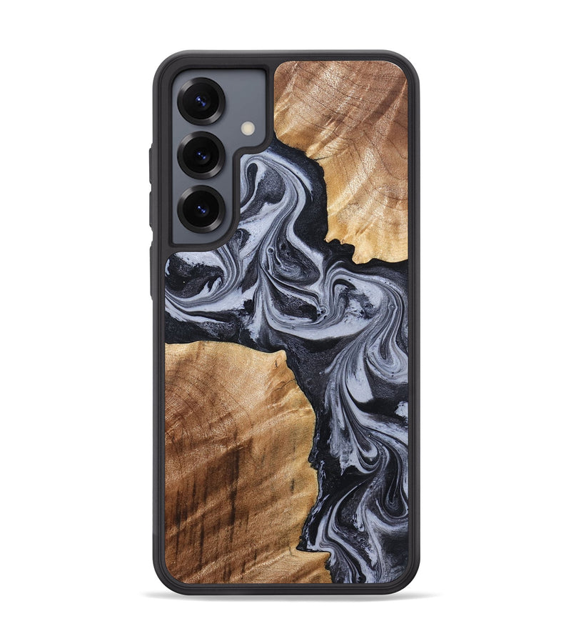 Galaxy S25 Plus Wood Phone Case - Shari (Black & White, 827915)