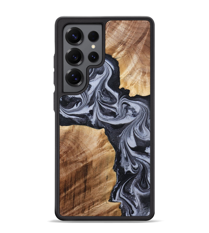 Galaxy S25 Ultra Wood Phone Case - Shari (Black & White, 827915)