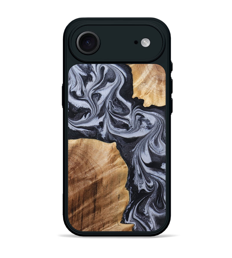 iPhone 17 Air Wood Phone Case - Shari (Black & White, 827915)