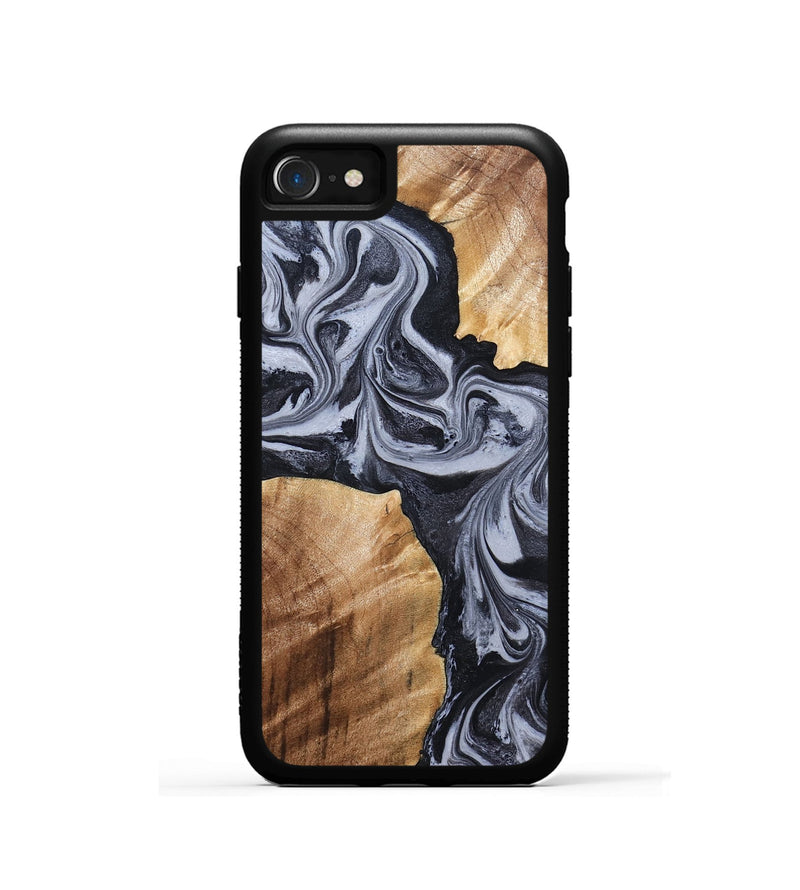iPhone SE Wood Phone Case - Shari (Black & White, 827915)