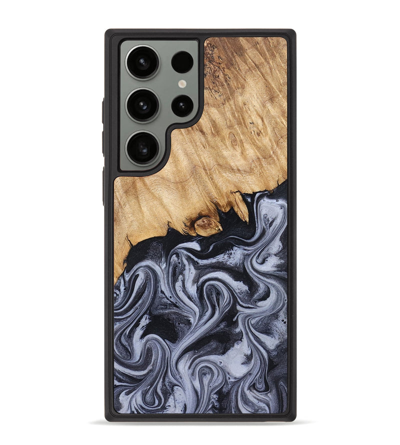 Galaxy S23 Ultra Wood Phone Case - Dashawn (Black & White, 827916)