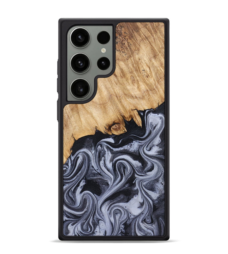 Galaxy S24 Ultra Wood Phone Case - Dashawn (Black & White, 827916)