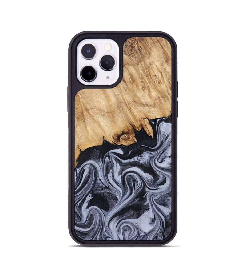 iPhone 11 Pro Wood Phone Case - Dashawn (Black & White, 827916)