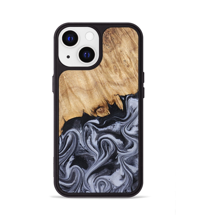 iPhone 13 Wood Phone Case - Dashawn (Black & White, 827916)