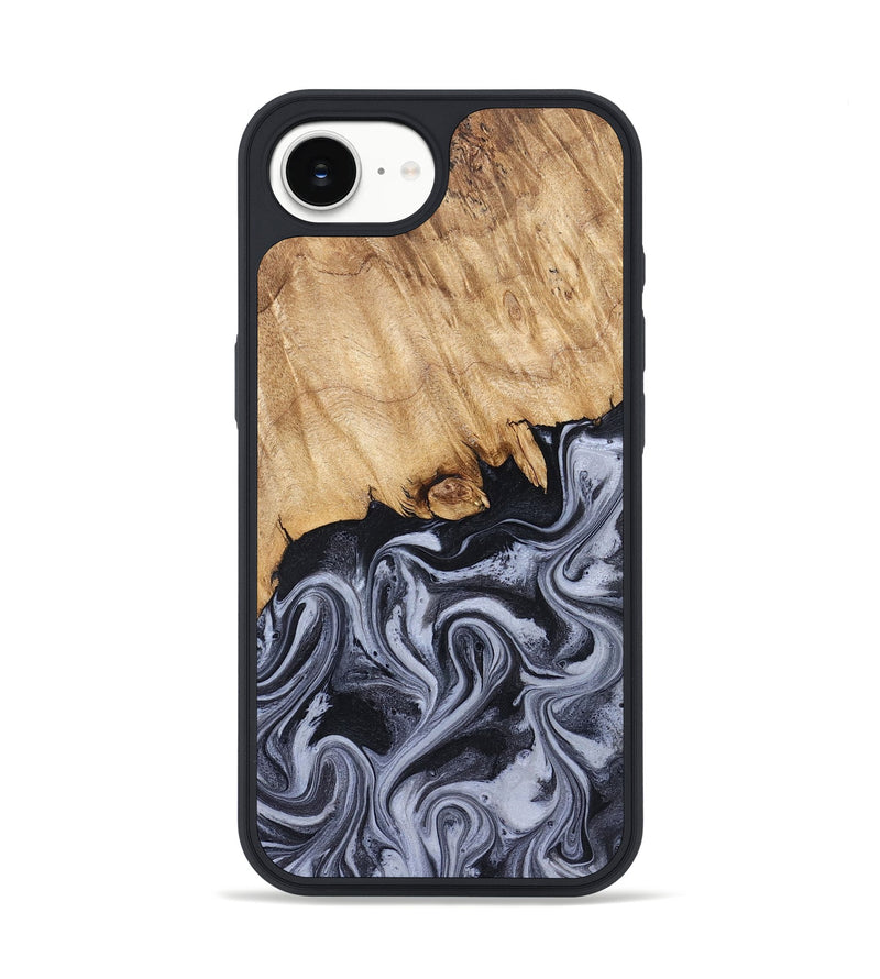 iPhone 16e Wood Phone Case - Dashawn (Black & White, 827916)