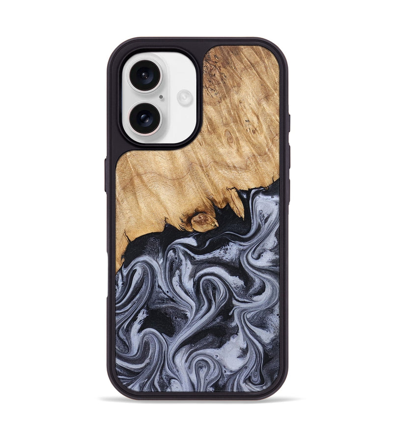 iPhone 17 Wood Phone Case - Dashawn (Black & White, 827916)