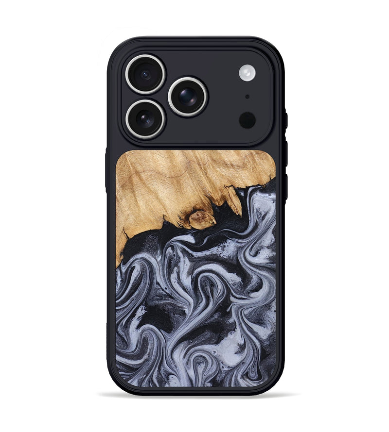 iPhone 17 Pro Wood Phone Case - Dashawn (Black & White, 827916)