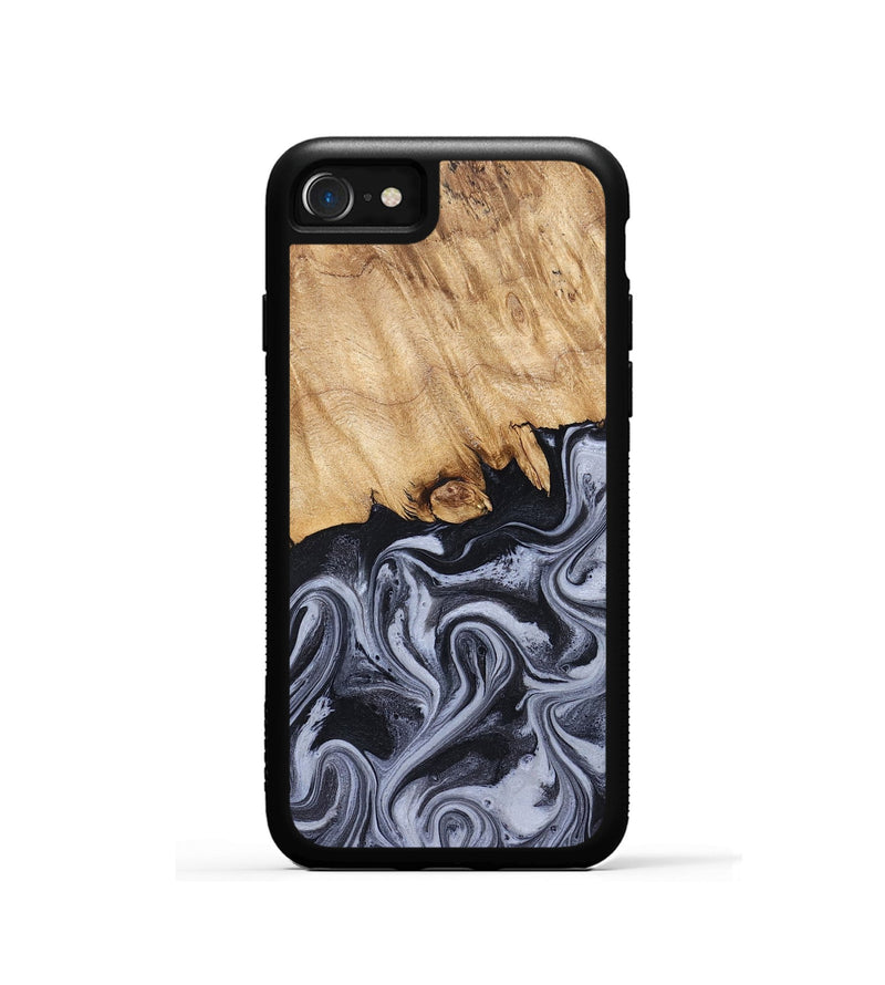 iPhone SE Wood Phone Case - Dashawn (Black & White, 827916)