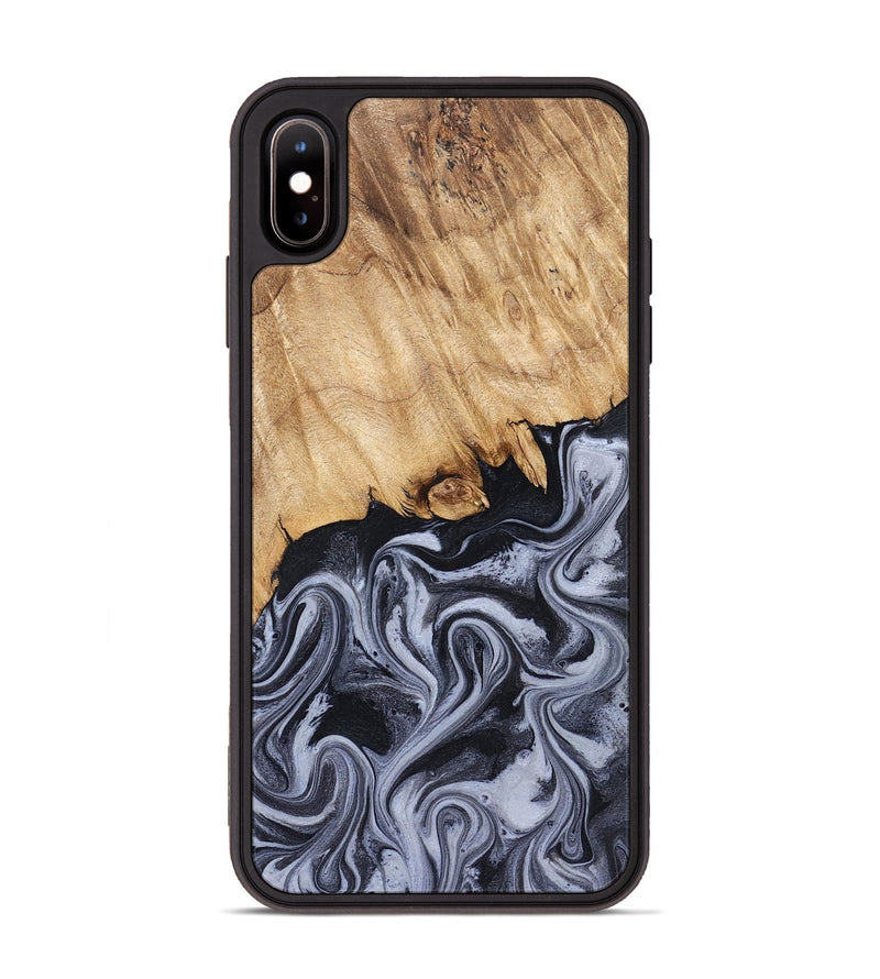iPhone Xs Max Wood Phone Case - Dashawn (Black & White, 827916)
