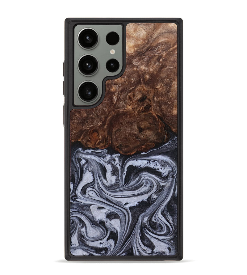 Galaxy S23 Ultra Wood Phone Case - Santino (Black & White, 827917)