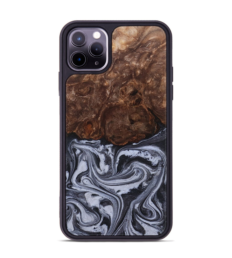 iPhone 11 Pro Max Wood Phone Case - Santino (Black & White, 827917)