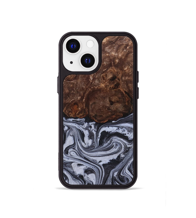 iPhone 13 mini Wood Phone Case - Santino (Black & White, 827917)