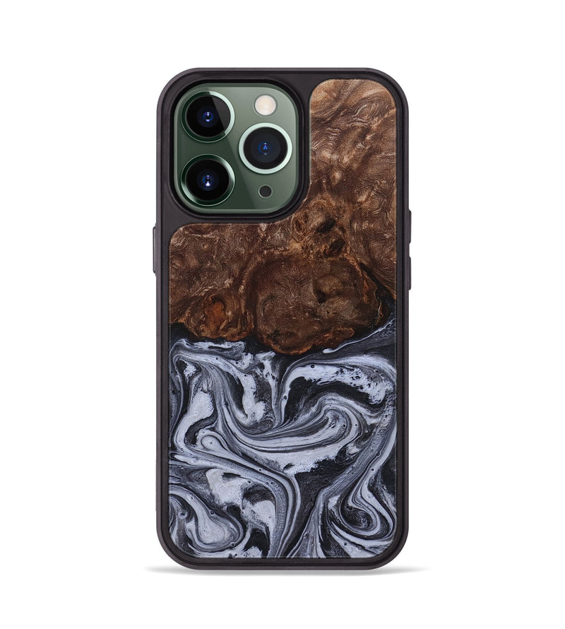 iPhone 13 Pro Wood Phone Case - Santino (Black & White, 827917)