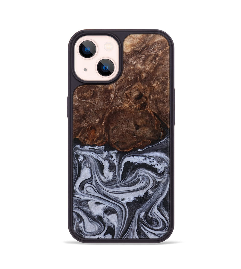 iPhone 14 Wood Phone Case - Santino (Black & White, 827917)