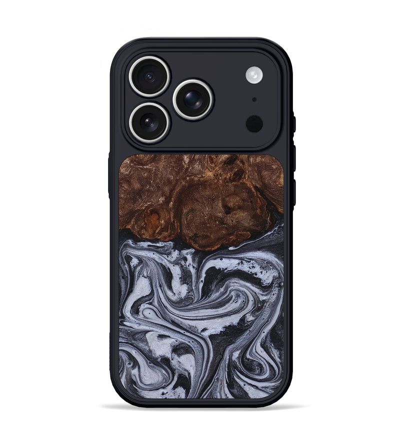 iPhone 17 Pro Wood Phone Case - Santino (Black & White, 827917)