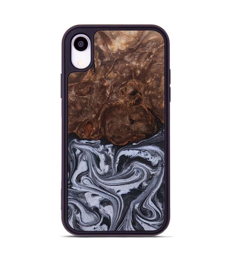 iPhone Xr Wood Phone Case - Santino (Black & White, 827917)