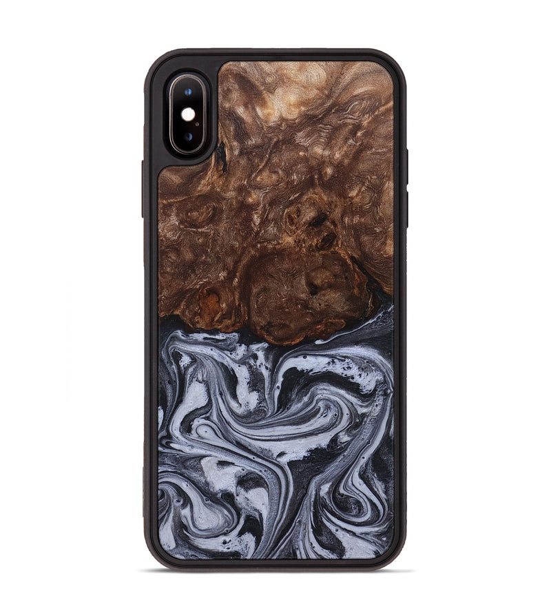 iPhone Xs Max Wood Phone Case - Santino (Black & White, 827917)