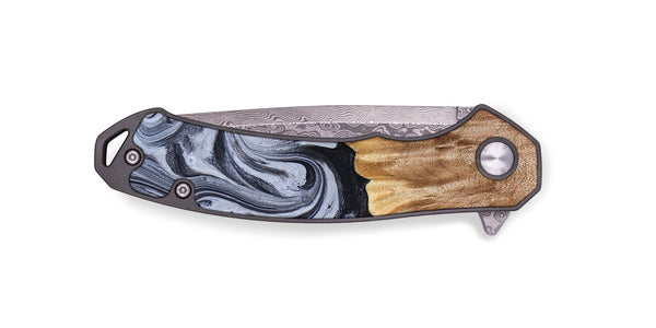 EDC Wood Pocket Knife - Aniya (Black & White, 827918)