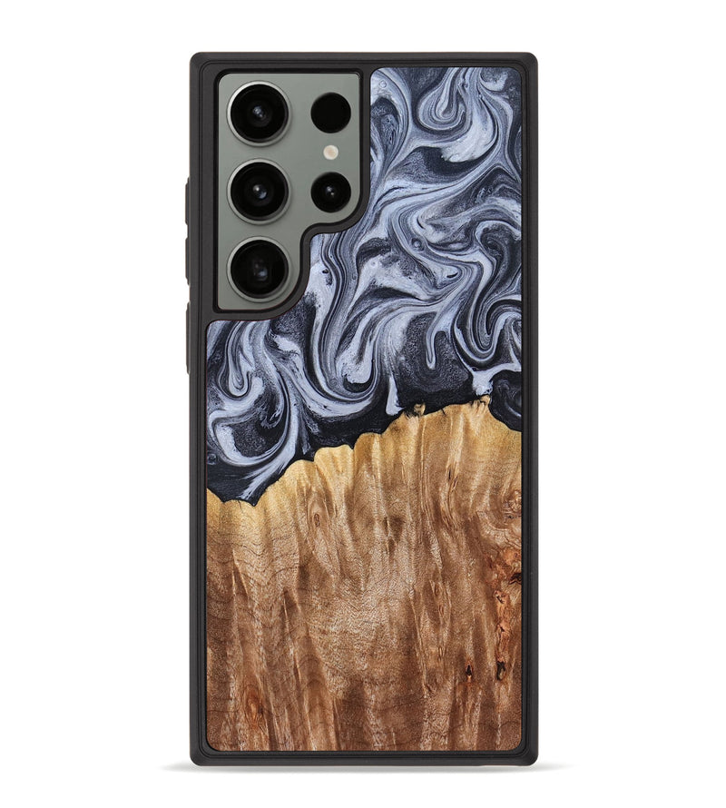 Galaxy S23 Ultra Wood Phone Case - Aniya (Black & White, 827918)