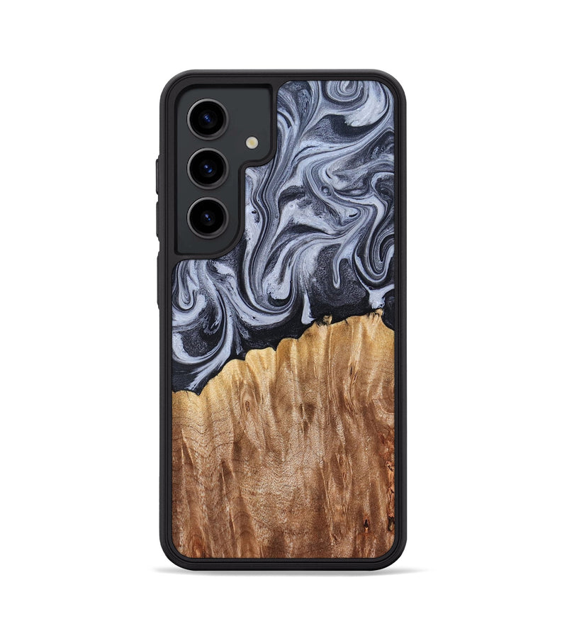 Galaxy S24 Wood Phone Case - Aniya (Black & White, 827918)