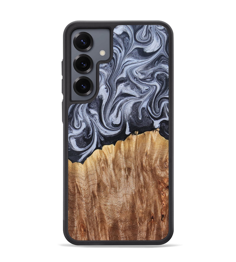 Galaxy S25 Plus Wood Phone Case - Aniya (Black & White, 827918)