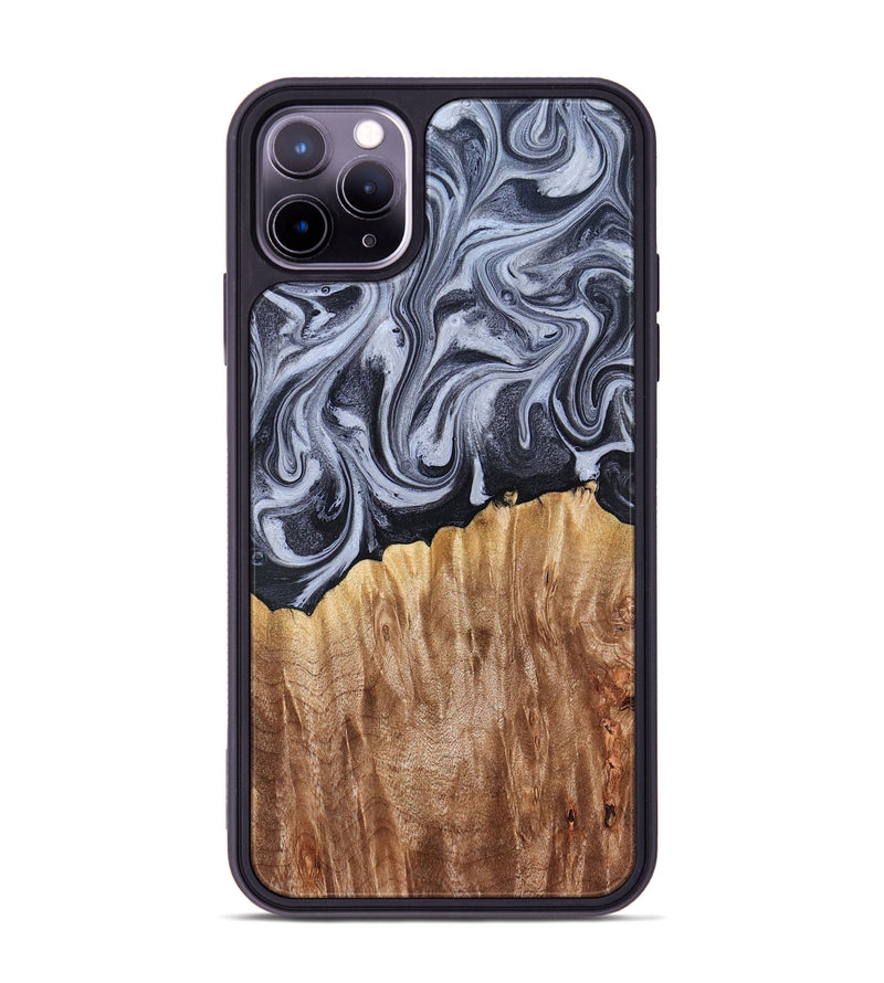 iPhone 11 Pro Max Wood Phone Case - Aniya (Black & White, 827918)