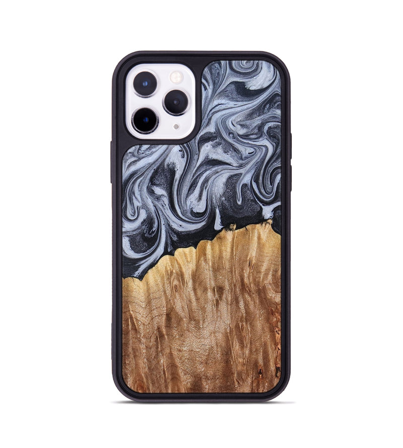 iPhone 11 Pro Wood Phone Case - Aniya (Black & White, 827918)