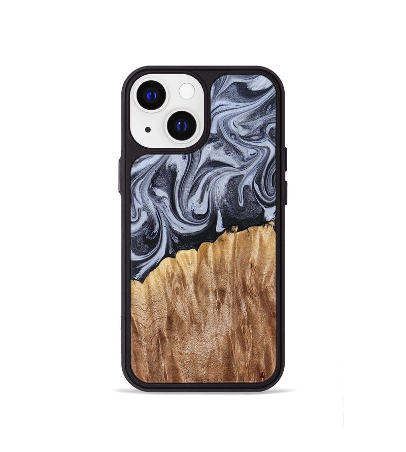 iPhone 13 mini Wood Phone Case - Aniya (Black & White, 827918)
