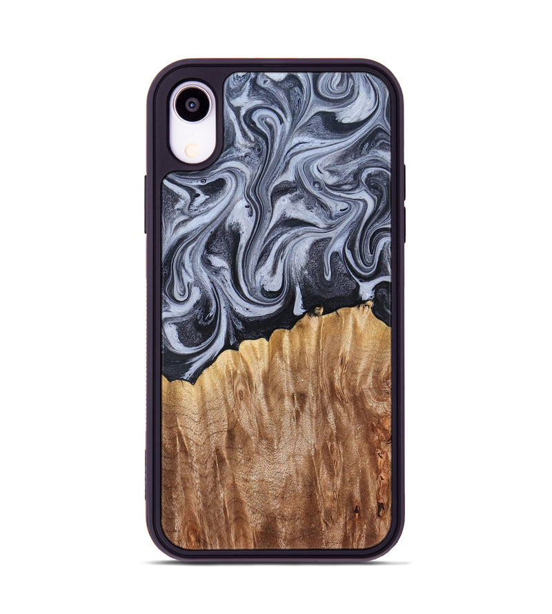 iPhone Xr Wood Phone Case - Aniya (Black & White, 827918)
