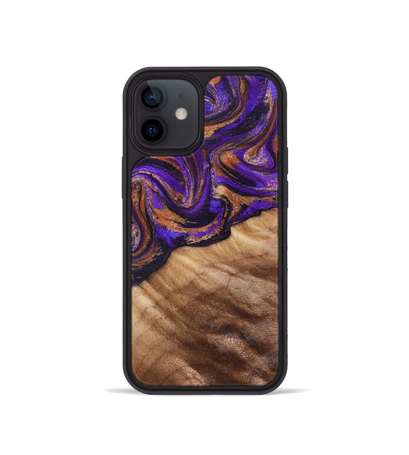 iPhone 12 mini Wood Phone Case - Kairi (Purple, 827922)