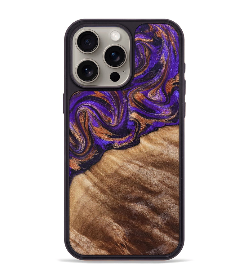 iPhone 15 Pro Max Wood Phone Case - Kairi (Purple, 827922)