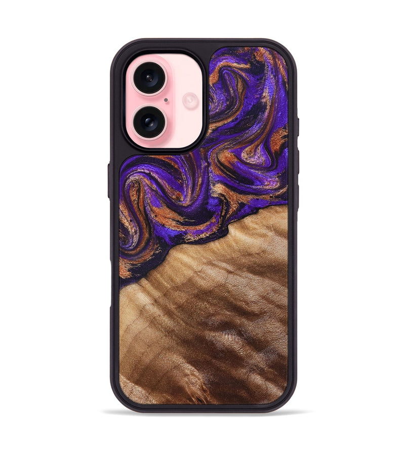 iPhone 16 Wood Phone Case - Kairi (Purple, 827922)