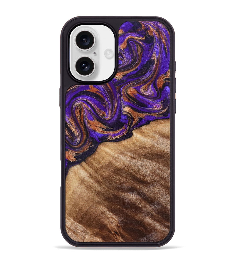 iPhone 16 Plus Wood Phone Case - Kairi (Purple, 827922)