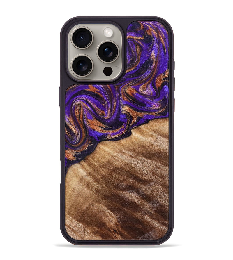 iPhone 16 Pro Max Wood Phone Case - Kairi (Purple, 827922)