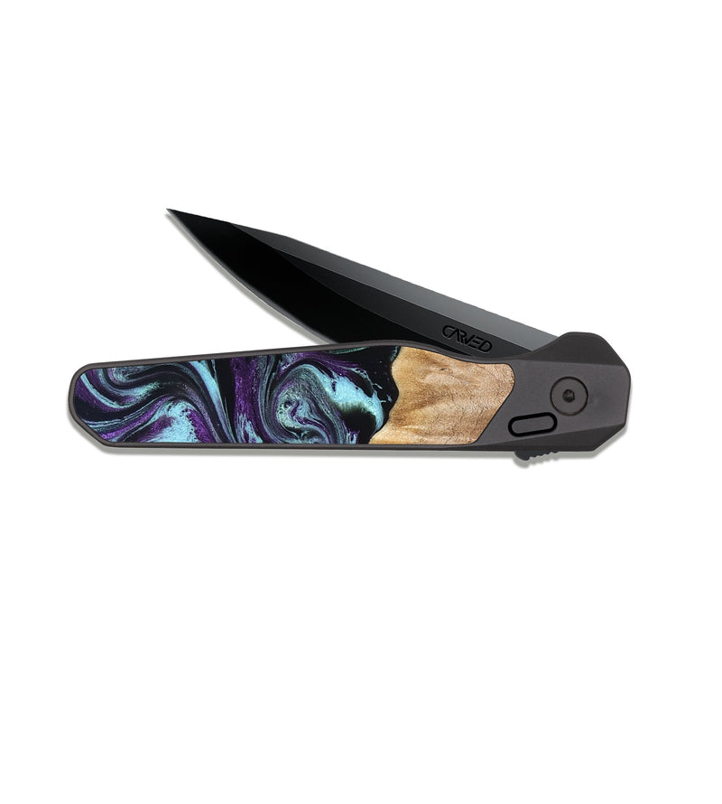 EDC Dark Slate Wood Pocket Knife - Beckham (Purple, 827924)