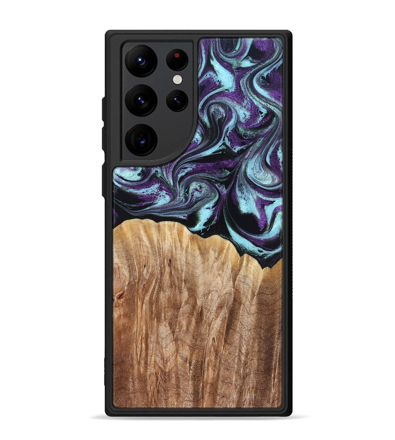 Galaxy S22 Ultra Wood Phone Case - Beckham (Purple, 827924)