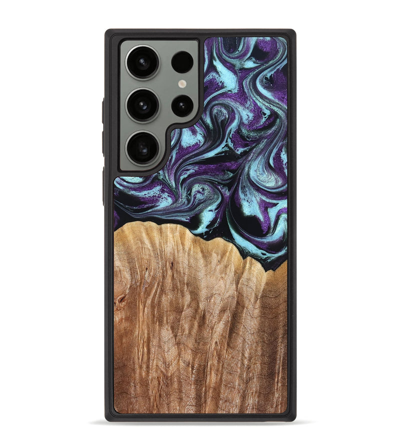 Galaxy S23 Ultra Wood Phone Case - Beckham (Purple, 827924)