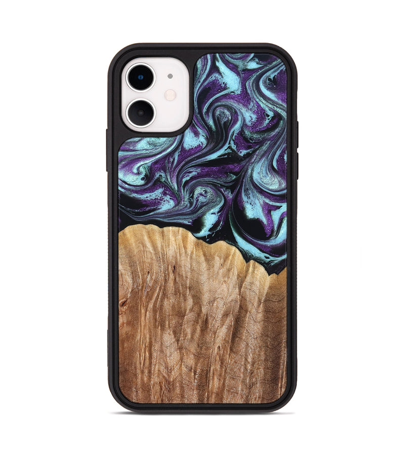 iPhone 11 Wood Phone Case - Beckham (Purple, 827924)