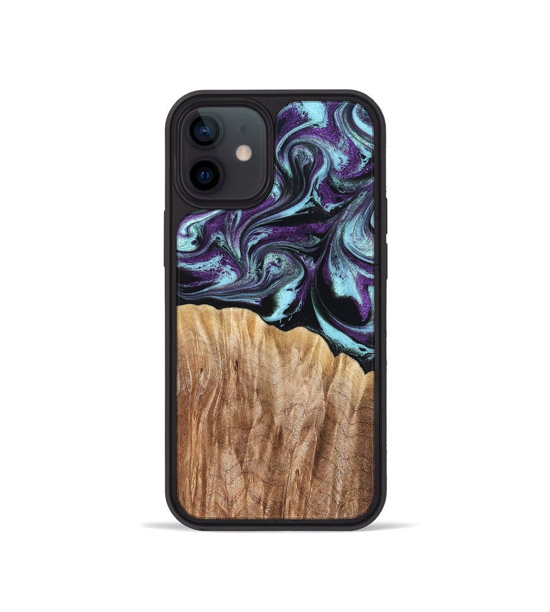 iPhone 12 mini Wood Phone Case - Beckham (Purple, 827924)