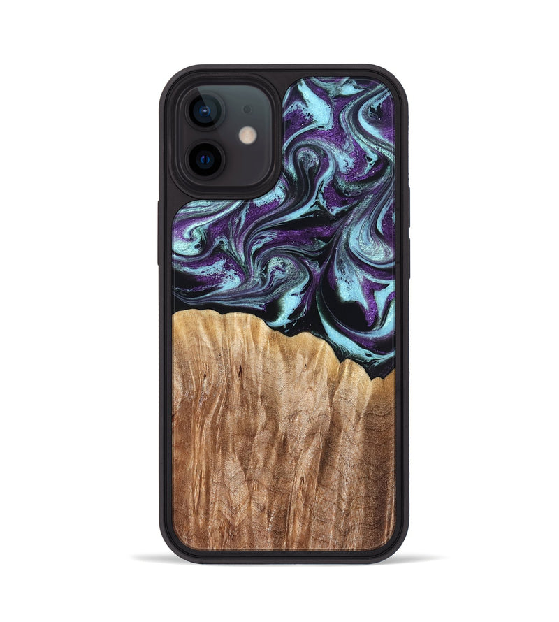 iPhone 12 Wood Phone Case - Beckham (Purple, 827924)