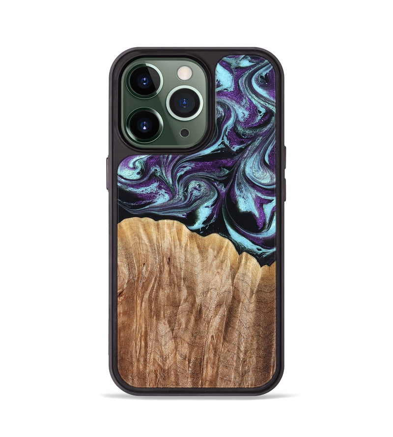 iPhone 13 Pro Wood Phone Case - Beckham (Purple, 827924)