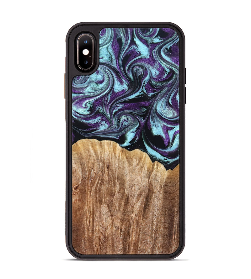 iPhone Xs Max Wood Phone Case - Beckham (Purple, 827924)