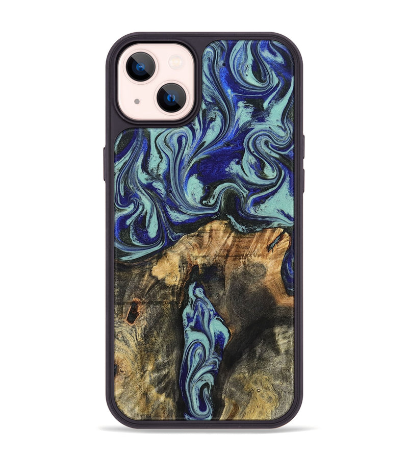 iPhone 14 Plus Wood Phone Case - Ona (Blue, 827938)